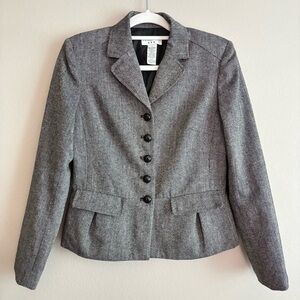 Vintage 90s cropped wool blend womens blazer